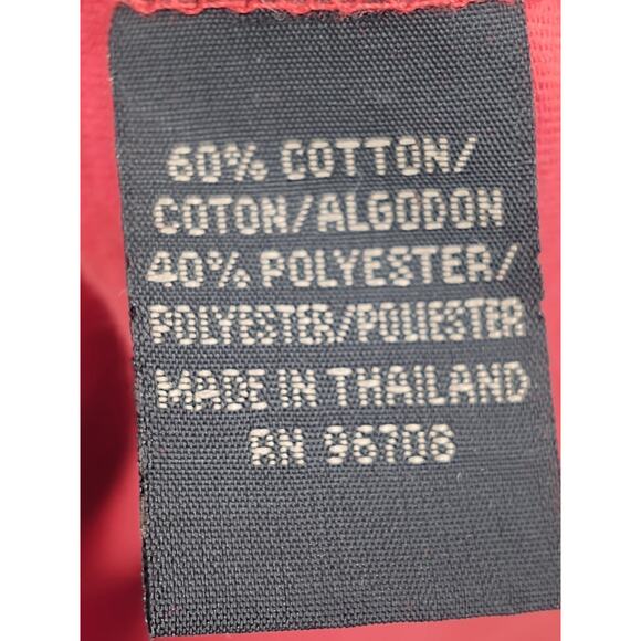 Chiliwear Red and Black Stripe Button Up Polo Style Top Shirt Men's Large - Picture 5 of 5